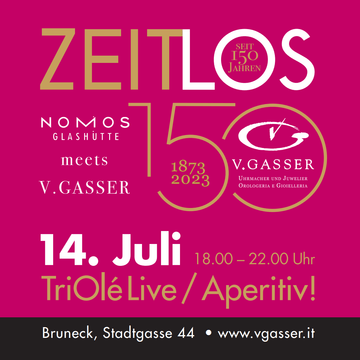 Invitation to the 150th anniversary V. Gasser - V. Gasser 1873