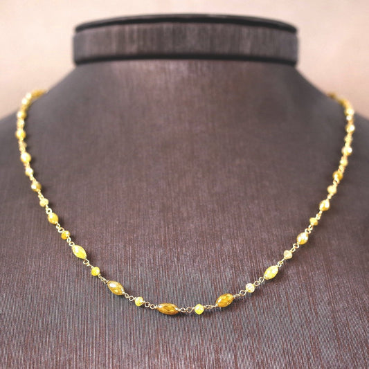 Halskette mit gelben Diamanten „fancy“ - V. Gasser 1873