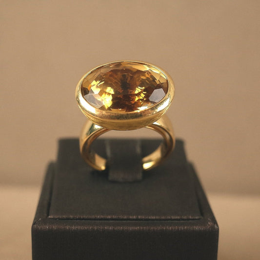 Ring mit gelbem Citrin - V. Gasser 1873