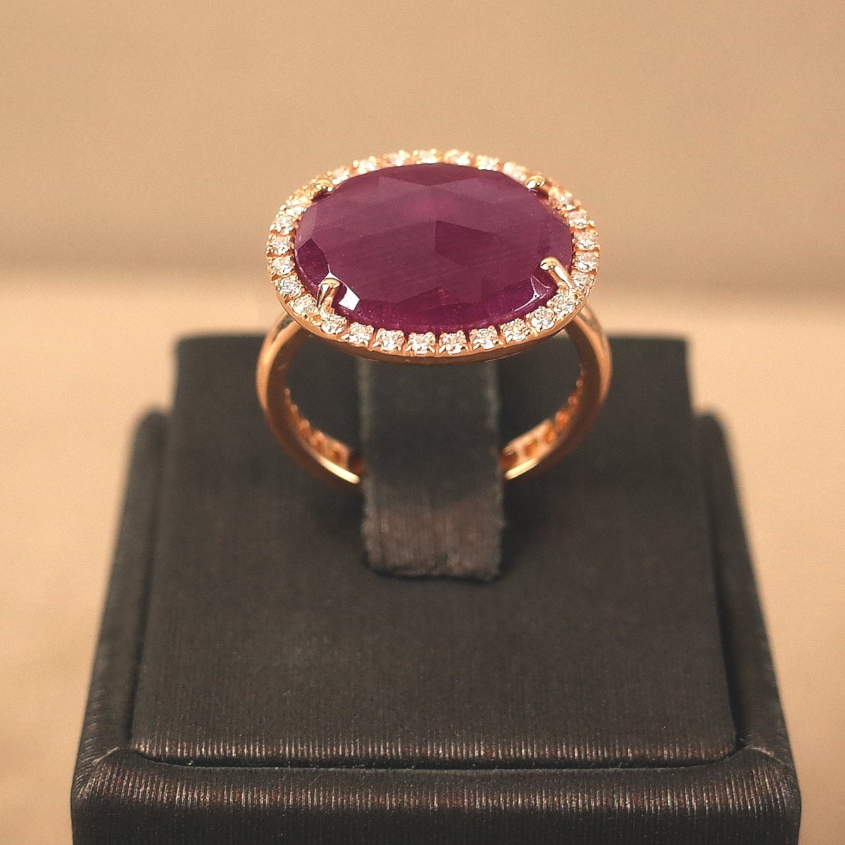 Rubinring mit Brillanten - V. Gasser 1873