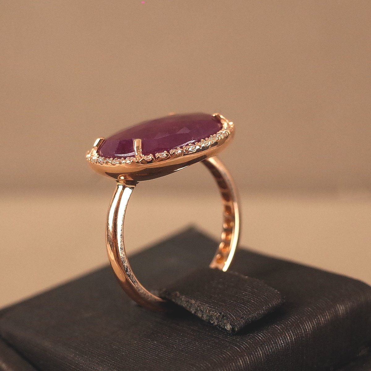 Rubinring mit Brillanten - V. Gasser 1873