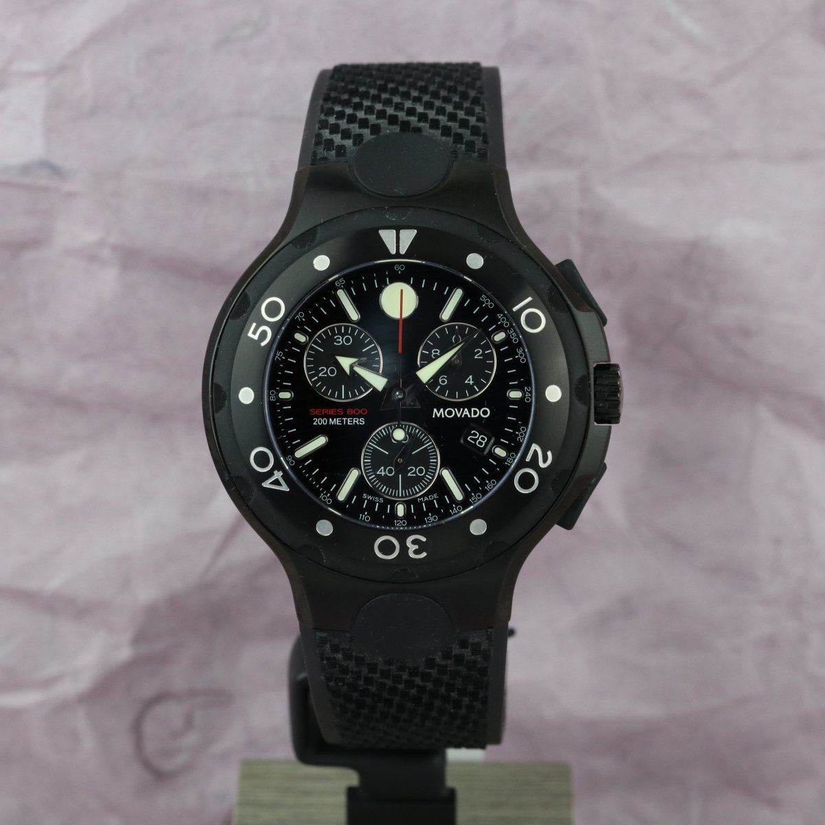 Movado Series 800 Chronograph Rubber Black 84.C5.1896 - V. Gasser 1873