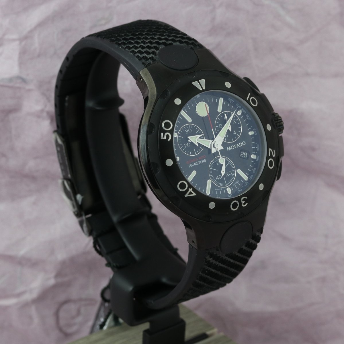 Movado Series 800 Chronograph Rubber Black 84.C5.1896 - V. Gasser 1873