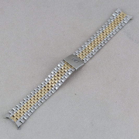 Omega Stahl/Gold Bicolor Armband 18 mm