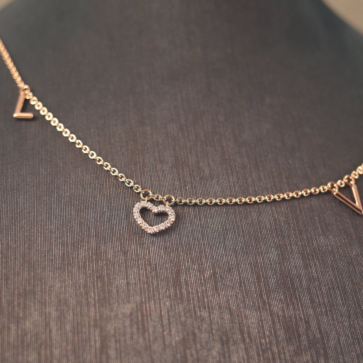 Collier in Roségold „I love you“ - V. Gasser 1873