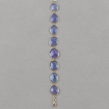 Bracelet with blue tanzanite discs - V. Gasser 1873