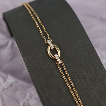 Armband in Roségold mit Brillanten
