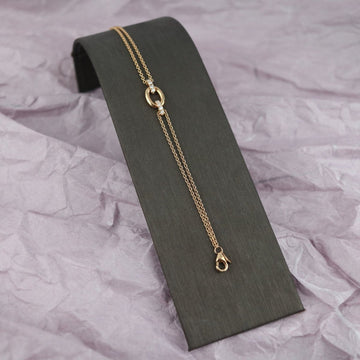 Armband mit doppelter Kette und Ring - V. Gasser 1873