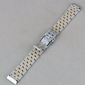 Breitling Stahl/Gold Bicolor Armband 16 mm 350D