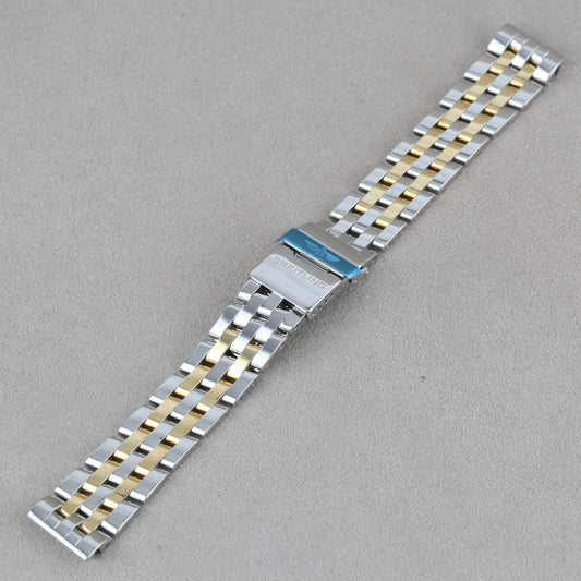 Breitling Stahl/Gold Bicolor Armband 16 mm 350D