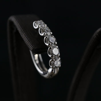 Brilliant-cut diamond earrings with brisur clasp - V. Gasser 1873