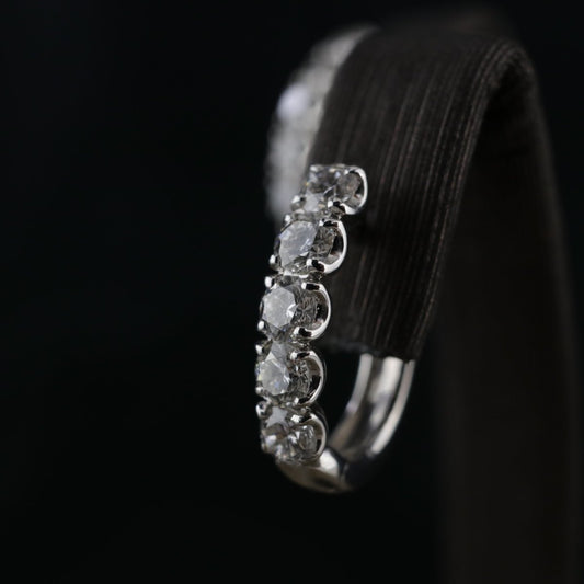 Brilliant-cut diamond earrings with brisur clasp - V. Gasser 1873