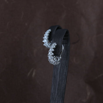 Brilliant-cut diamond earrings with brisur clasp - V. Gasser 1873