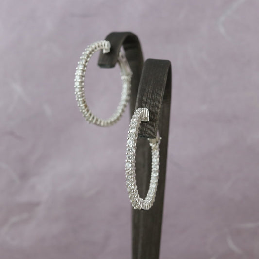 Brilliant hoops in white gold - V. Gasser 1873