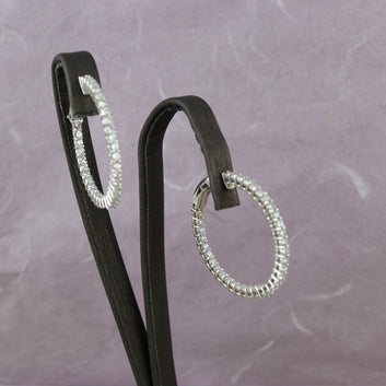 Brilliant hoops in white gold - V. Gasser 1873