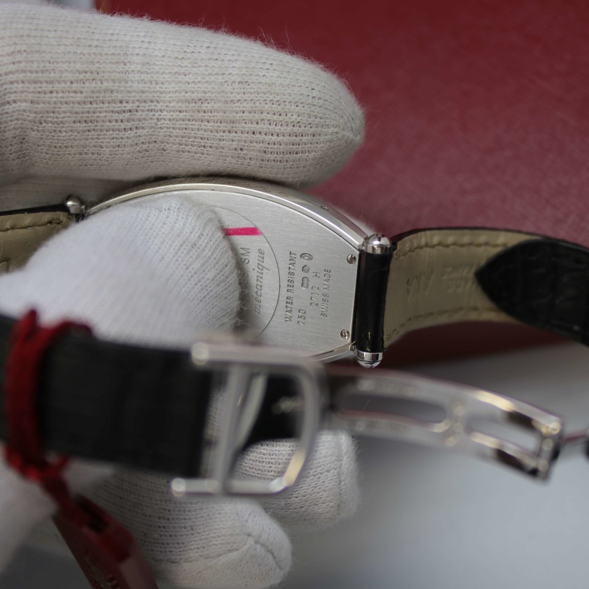 Cartier Tonneau 18kt Weißgold Diamantenbesatz - V. Gasser 1873