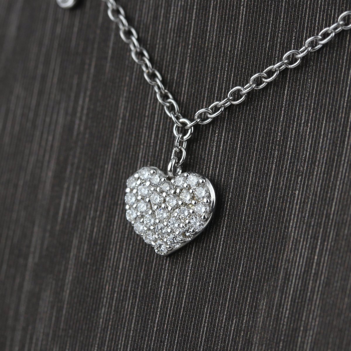 Collier mit Brillant-Herz - V. Gasser 1873