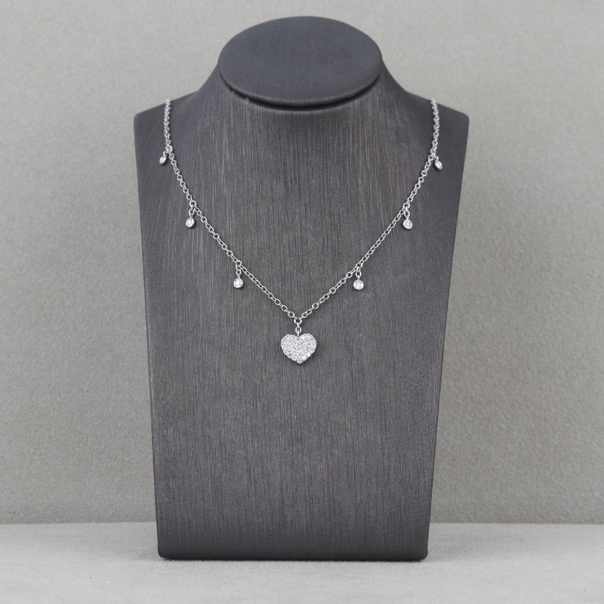 Collier mit Brillant-Herz - V. Gasser 1873