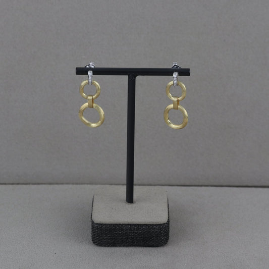 Gold earrings - V. Gasser 1873