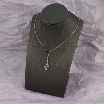 Kette mit drei fancy Diamant-Tropfen - V. Gasser 1873