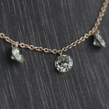 Collana in oro rosso con diamanti marroni - V. Gasser 1873