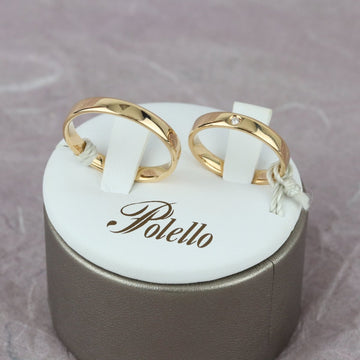 Narrow wedding rings in rose gold - V. Gasser 1873
