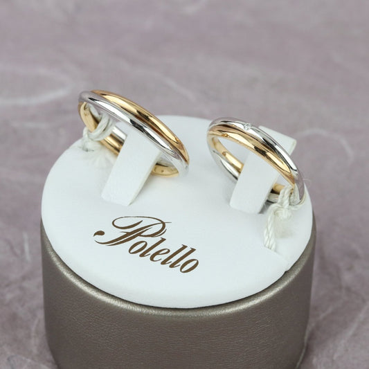 Fedine Oro Bianco Anello Fedine Intrecciate Nuziali Intrecciate